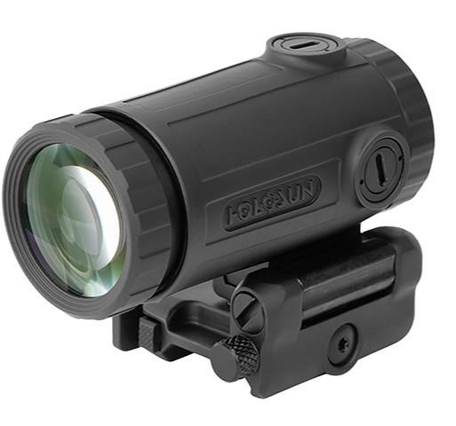 HOLOSUN Titanium 3X Magnifier for Red Dot Optics w/ Flip to Side QD Mount, Black