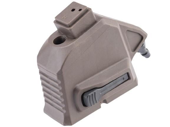 ICS EMG Master Mods M4 HPA Magazine Adapter for GBB Airsoft Pistols, Tan