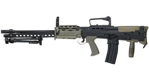 ICS L86A2 LSW AEG Airsoft Rifle, Two-Tone