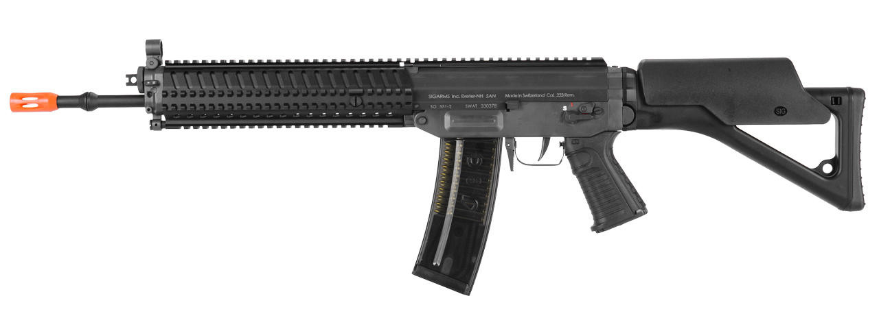 ICS SIG 551 MRS RIS AEG Airsoft Rifle, Black