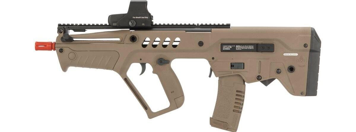 IWI Tavor CTAR Flat Top Elite Airsoft Rifle with FCU MOSFET, Tan