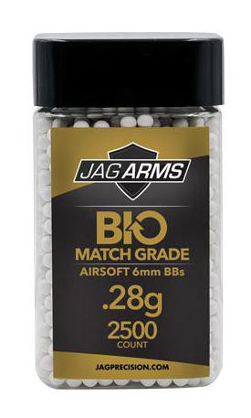 JAG Arms Biodegradable BBs, 0.28g, 2500 rounds