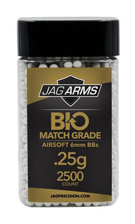 JAG Arms Biodegradable BBs, 0.25g, 2500 rounds