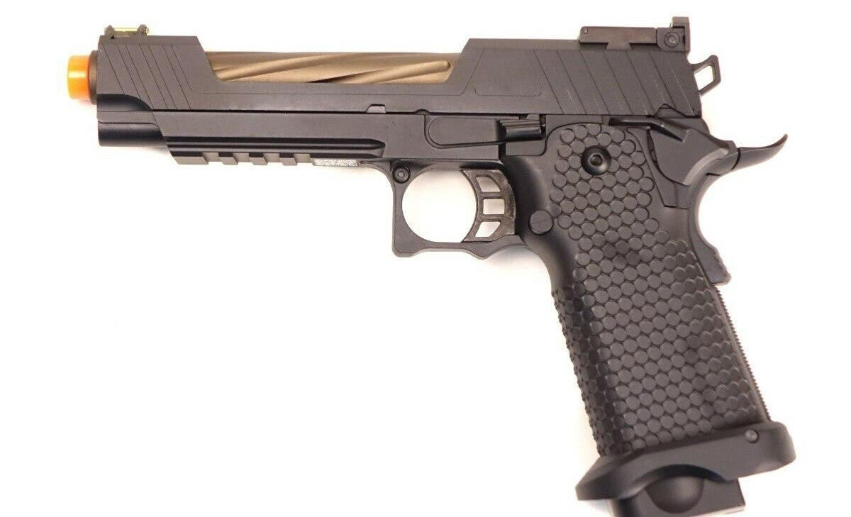 JAG Arms GMX Series 1.0 Gas Blowback Airsoft Pistol, Bronze Barrel