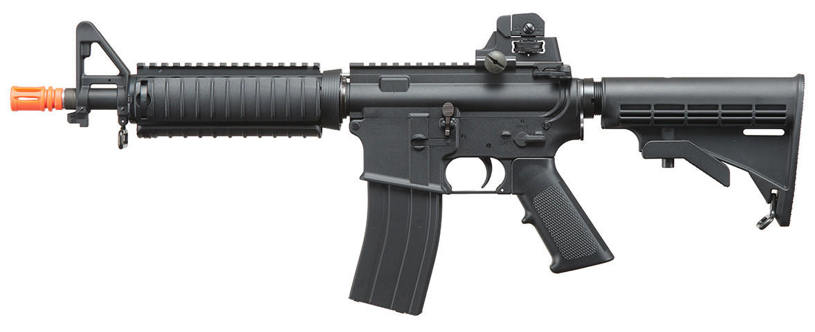 KJW Full Metal M4 CQB Gas Blowback Airsoft Rifle, Black