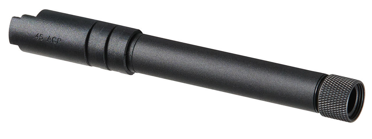 KJW Metal Threaded Barrel for WE / Marui / KJW 5.1 Hi-Capa MEU 1911 Series Airsoft GBB Pistols, Blac