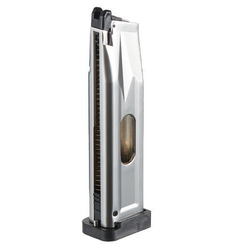 KLI Hi-Capa Baba Yaga 2 CO2 Blowback Airsoft Pistol 30rd Magazine, Silver