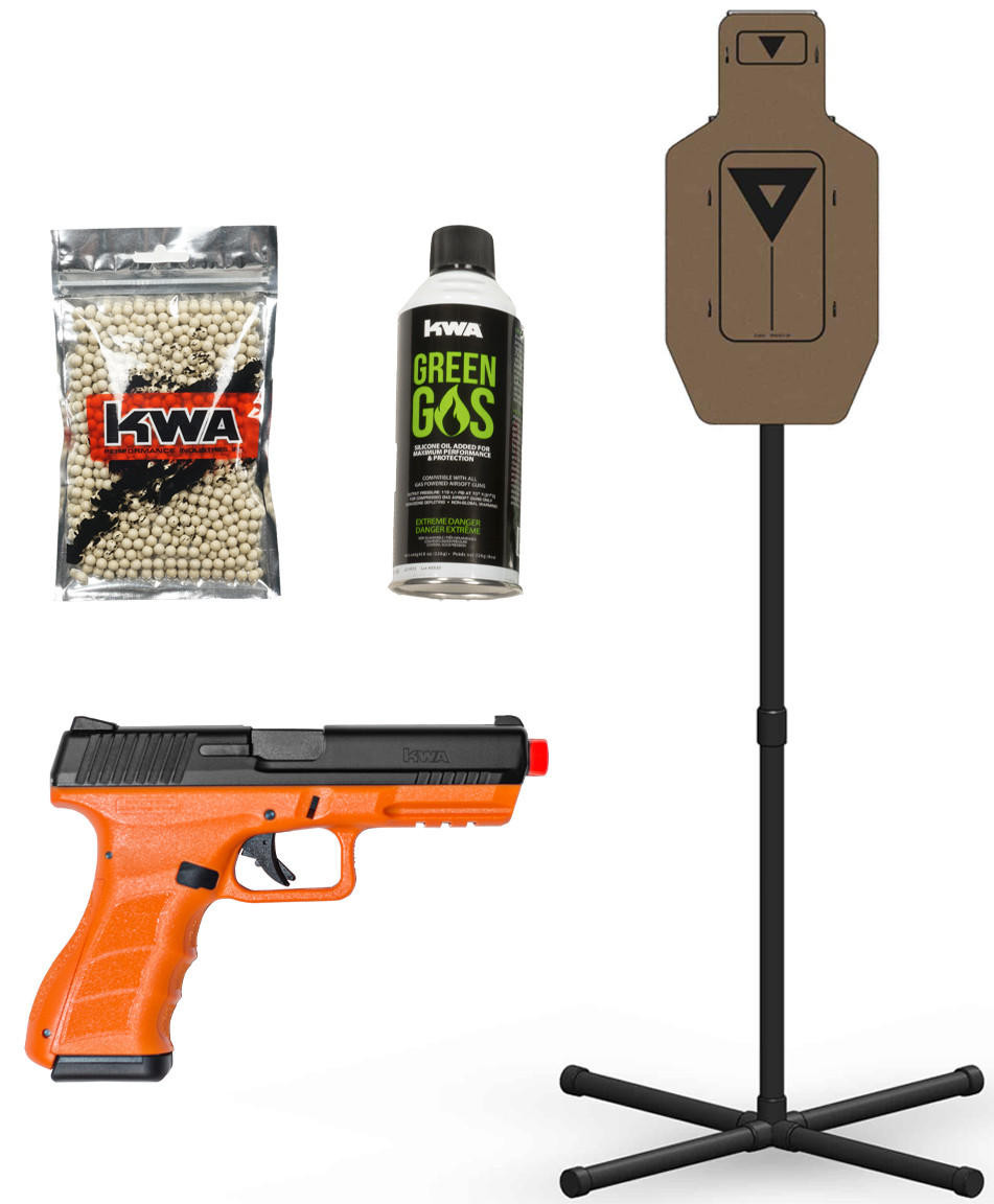 KWA At-Home Firearms Skills Training Kit w/ F.A.T Target, Blaze Orange