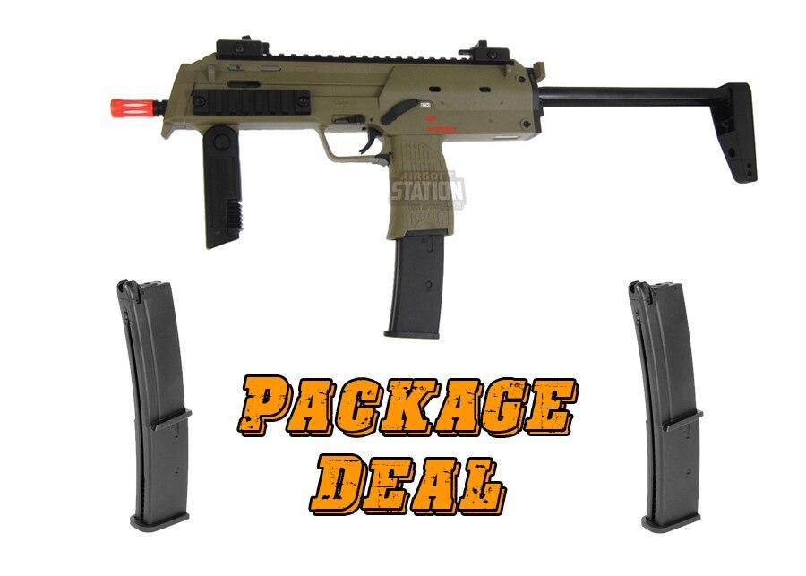 KWA H&K MP7 A1 Gas Blowback Combo Package w/ 2 Extra Mags, Tan Version
