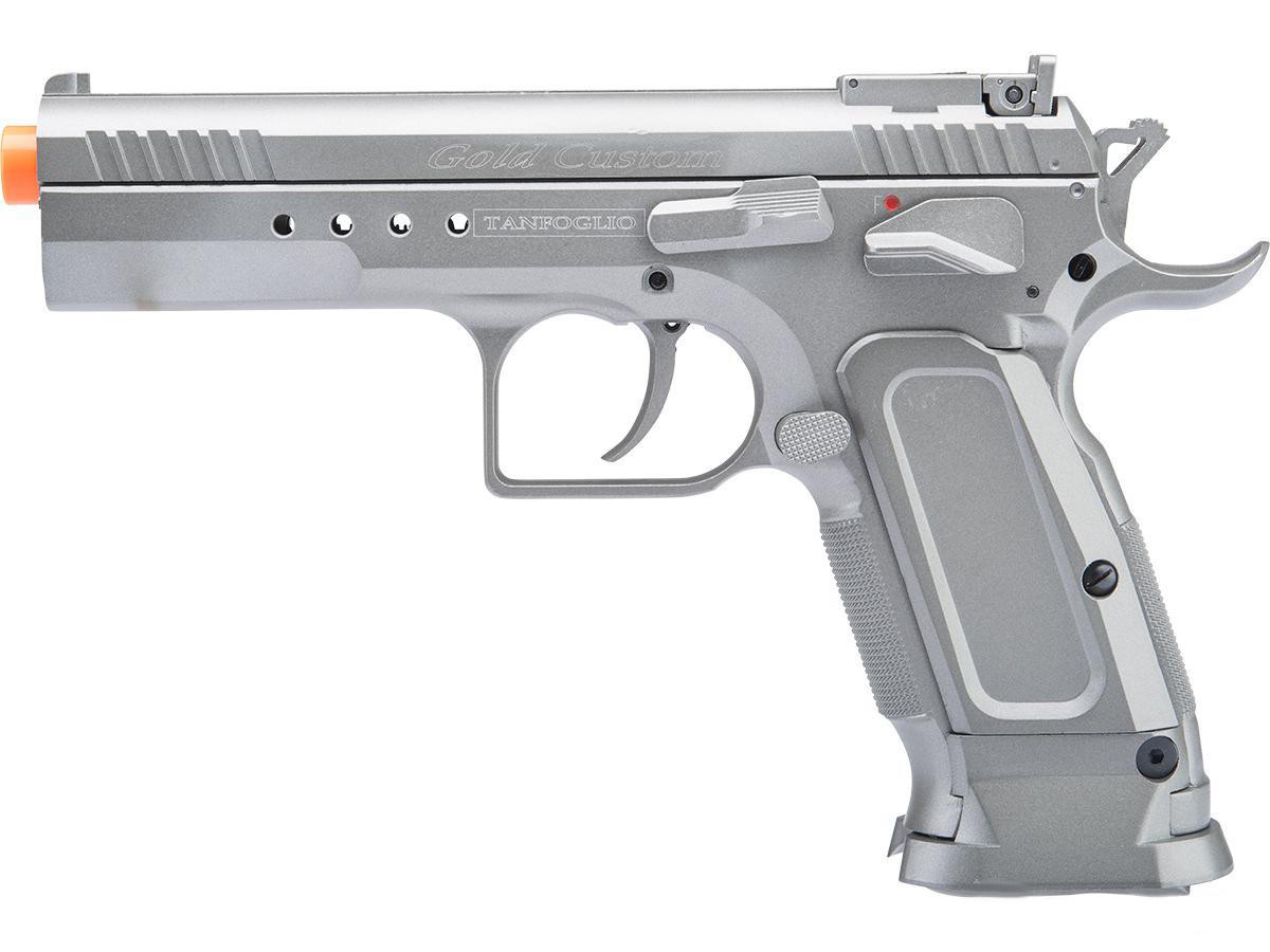 KWC Cybergun Tanfoglio Licensed Limited Edition Custom Airsoft GBB Pistol, Silver