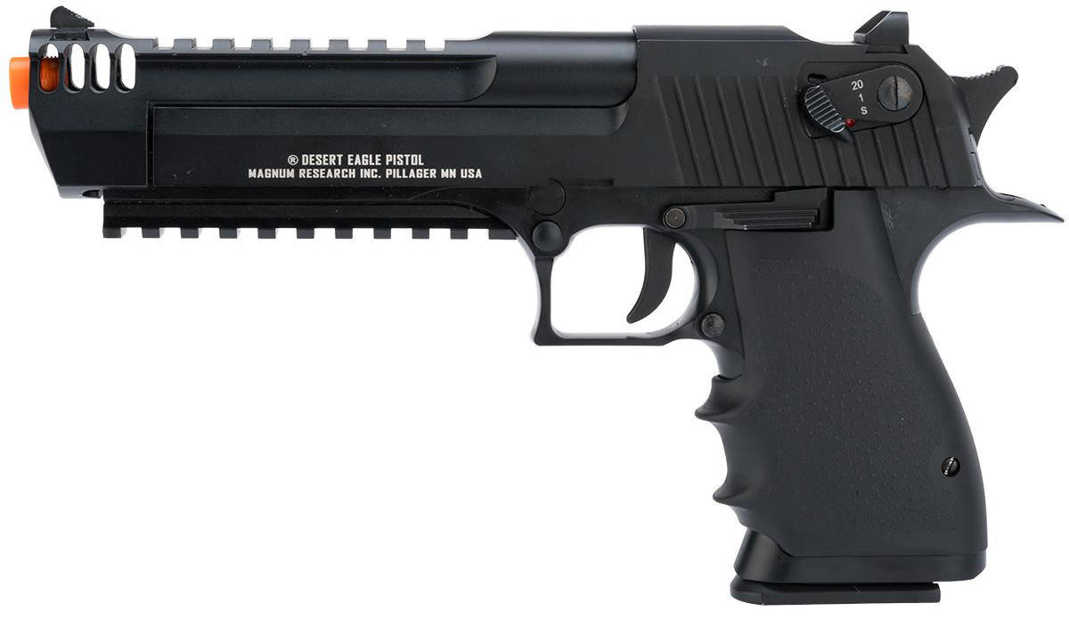 KWC Magnum Research Licensed Semi/Full Auto Metal Desert Eagle L6 CO2 Gas Blowback Airsoft Pistol, B
