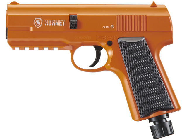 Lancer Defense Hornet .43 Cal CO2 Powered Less Lethal Defense Air Pistol, Orange/Black