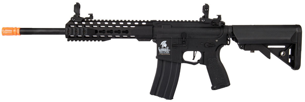Lancer Tactical 10" Hybrid Keymod M4 Carbine Airsoft Rifle, Black