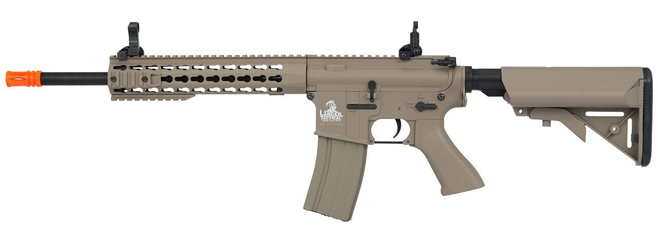 Lancer Tactical 10" Keymod M4 Airsoft AEG, Tan - REFURBISHED