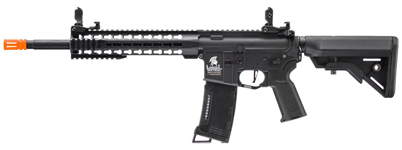 Lancer Tactical 10" Keymod M4 Carine AEG Airsoft Rifle, Gen 3, Black