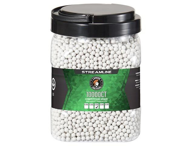 Lancer Tactical 10000 Round 0.28g Streamline Competition Grade Outdoor Airsoft BBs, White