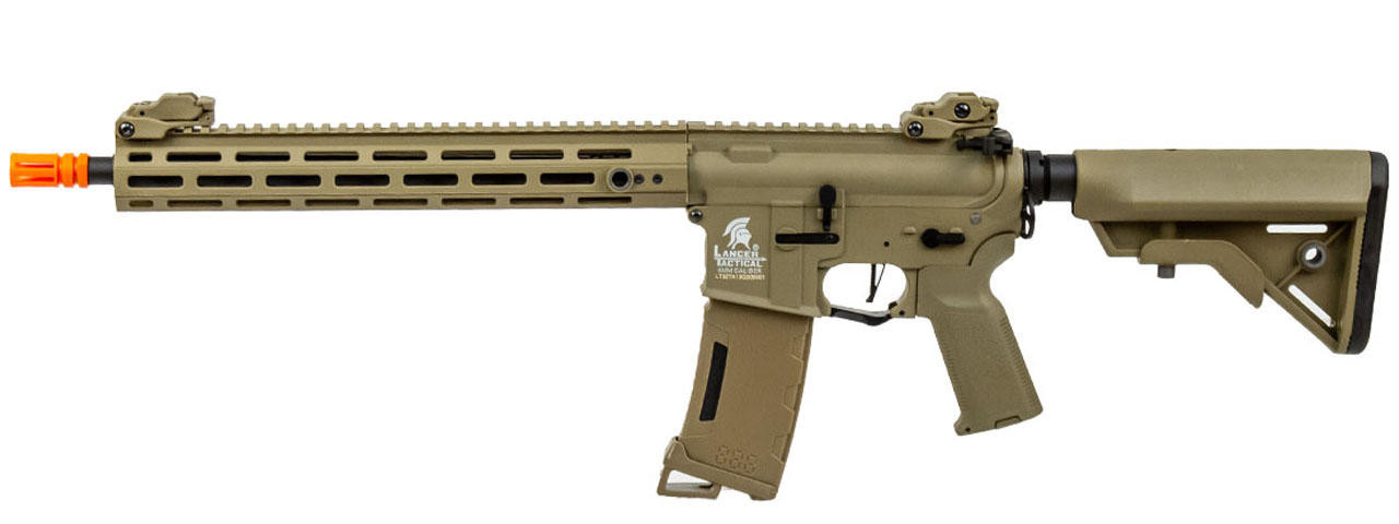 Lancer Tactical 13" M-LOK M4 AEG Airsoft Rifle, Gen 3, Tan