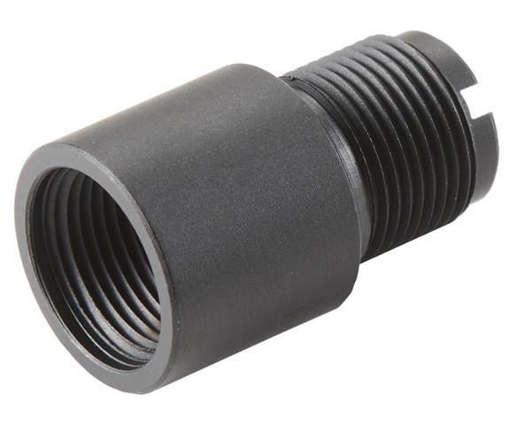 Lancer Tactical 14mm CW to 14mm CCW Thread Adapter, Black