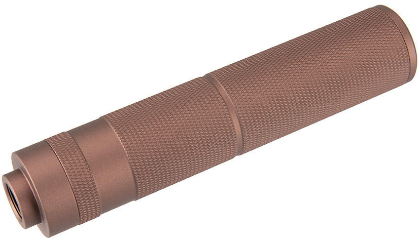 Lancer Tactical 155mm Knurled Aluminum Mock Suppressor, Coyote Brown