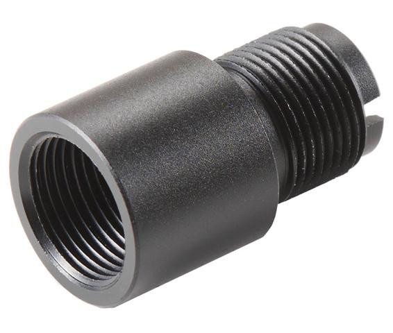 Lancer Tactical 14mm CCW to 14mm CW Thread Adapter, Black