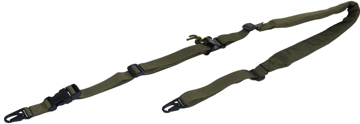 Lancer Tactical 2-Point Padded Rifle Sling, OD