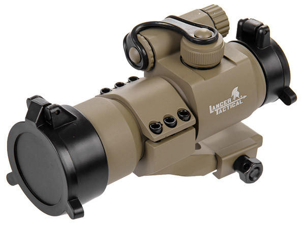 Lancer Tactical 1x30 Red & Green Dot Sight w/ Rail Mount, Dark Earth