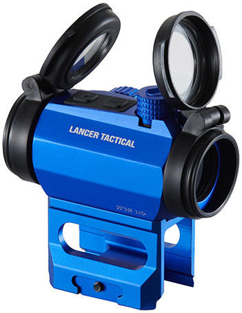 Lancer Tactical 2 MOA Micro Red Dot Sight with Riser Mount, Blue