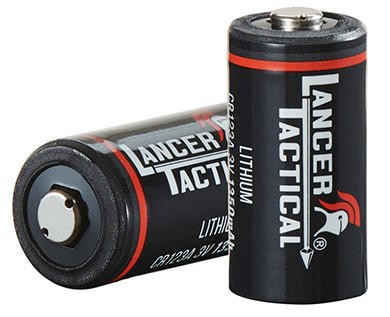 Lancer Tactical 3 Volts 1300mAh CR123A, 2 Pack, Black