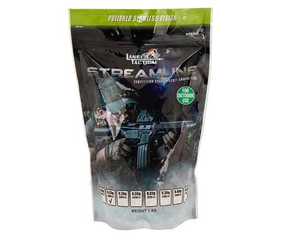 Lancer Tactical 4000 Round 0.25g Streamline Competition Grade Outdoor Airsoft BBs, White