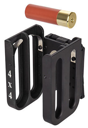Lancer Tactical 4x4 Shotgun Shell Carrier w/ Belt Clip, Black