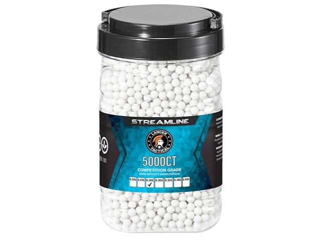 Lancer Tactical 5000 Round 0.28g Streamline Competition Grade Outdoor Tracer Airsoft BBs, Green