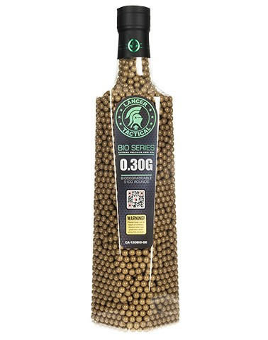 Lancer Tactical 5100 Round 0.30g Seamless Bio Airsoft BBs, Dark Earth