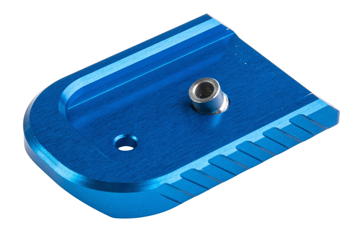 Revanchist Airsoft Aluminum Magazine Base For Tokyo Marui Model 17 V2 Airsoft Magazine (Type A/ Blue
