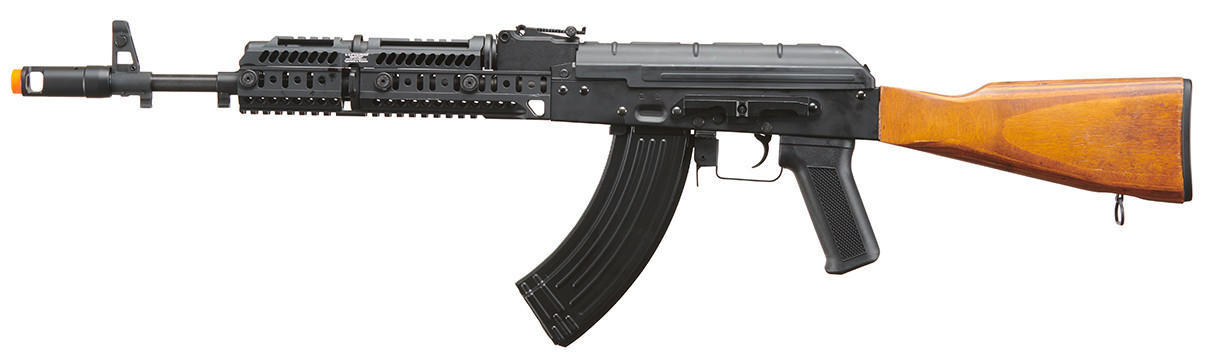Lancer Tactical AK-Series AK-74M AEG Airsoft Rifle, Black/Wood