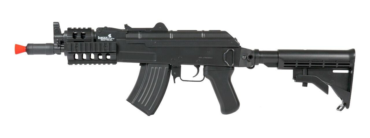 Lancer Tactical AKS-74U RIS AEG Airsoft Rifle, Black
