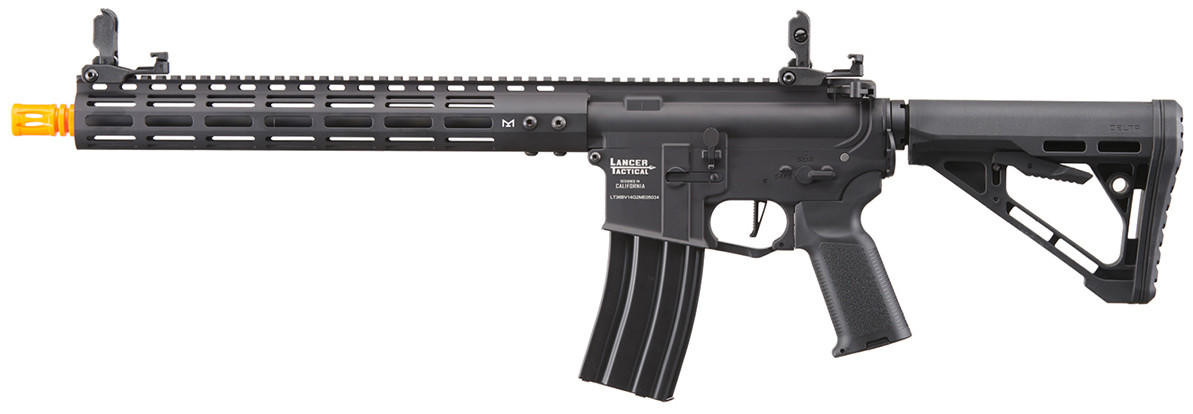 Lancer Tactical Archon 14" M-LOK Proline Series M4 Airsoft Rifle w/ Delta Stock, Black