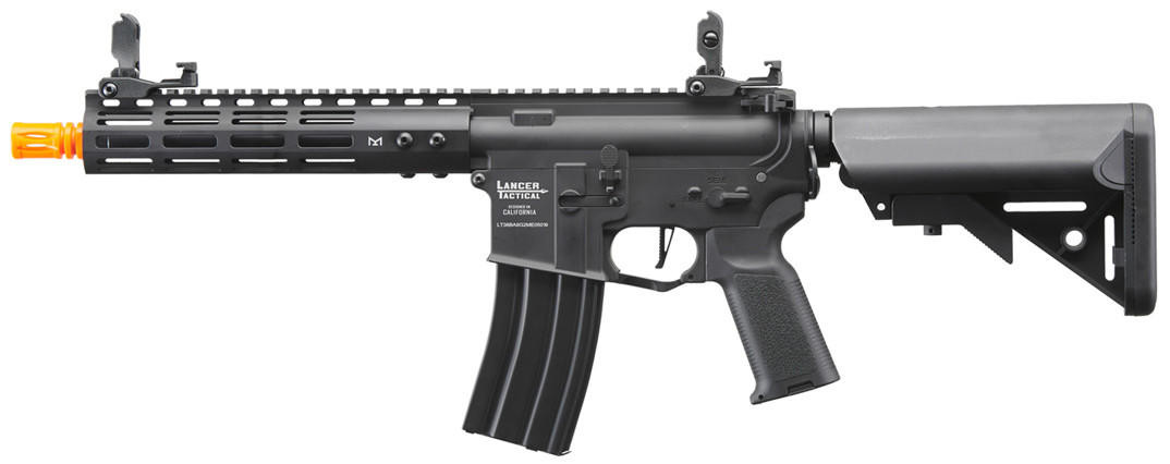 Lancer Tactical Archon 9" M-LOK Proline Series M4 Airsoft Rifle w/ Crane Stock, Black