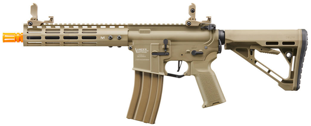 Lancer Tactical Archon 9" M-LOK Proline Series M4 Airsoft Rifle w/ Delta Stock, Tan