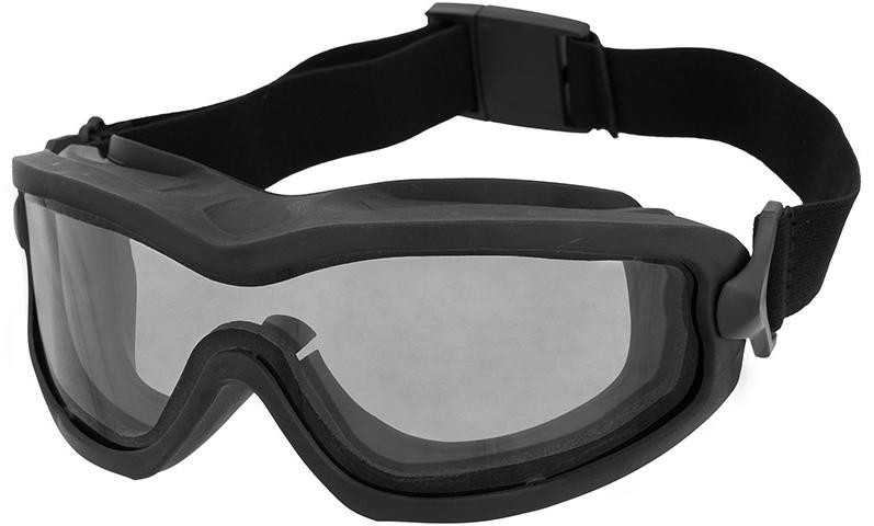 Lancer Tactical Double Layer Airsoft Goggles, Smoke Lens, Black