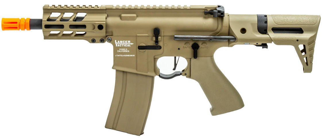 Lancer Tactical Enforcer Gen 2 Battle Hawk 4" PDW Airsoft AEG Rifle, Tan