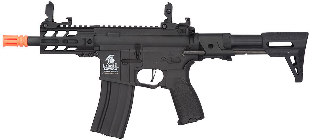 Lancer Tactical Enforcer Hybrid Gen 2 BATTLE HAWK 4" PDW AEG Airsoft Rifle, Black