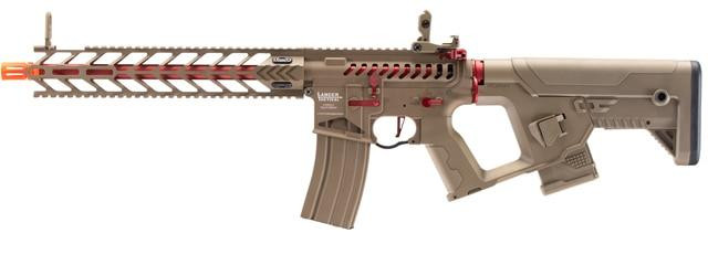 Lancer Tactical Enforcer Night Wing Skeleton AEG Airsoft Rifle w/ Alpha Stock, Tan