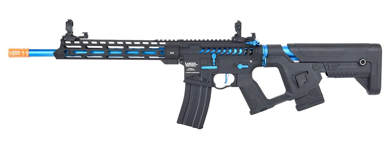 Lancer Tactical Enforcer Series BLACKBIRD Skeleton ProLine High FPS Airsoft Rifle w/ Alpha Stock, Bl