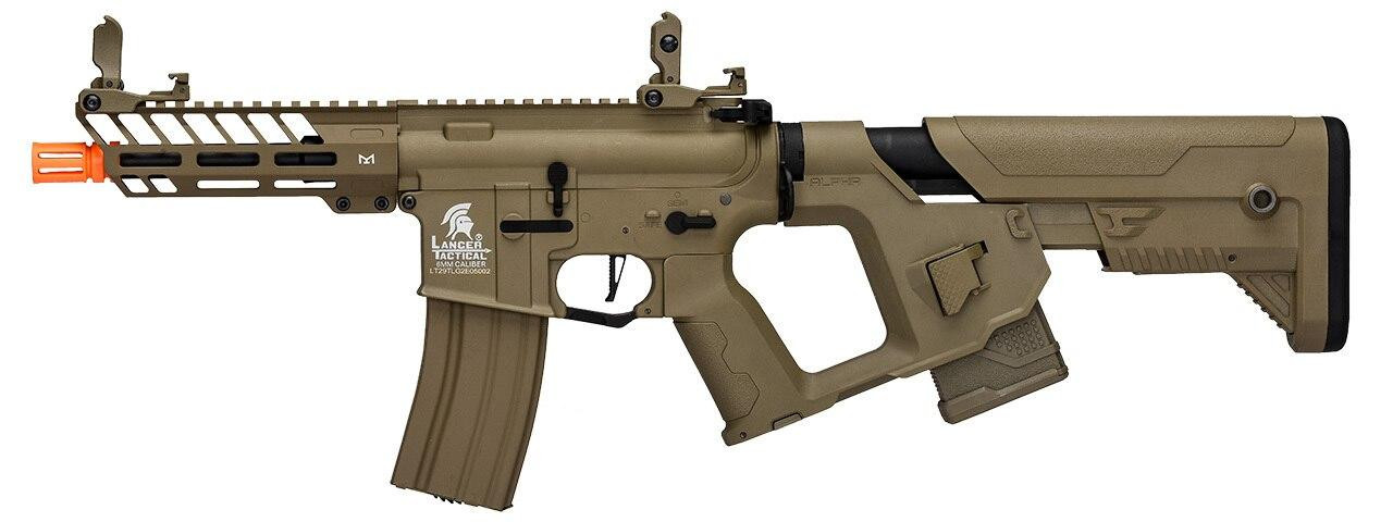 Lancer Tactical Enforcer Series NEEDLETAIL Hybrid Low FPS AEG Airsoft Rifle w/ Alpha Stock, Tan