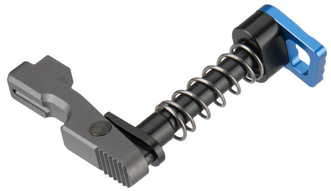 Lancer Tactical Extended Lightweight Mag Release for M4/M16 Airsoft Rifle, Blue