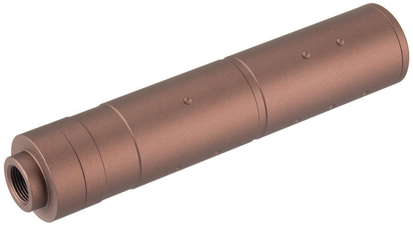 Lancer Tactical Full Metal 155mm Aluminum Mock Suppressor, Coyote Brown
