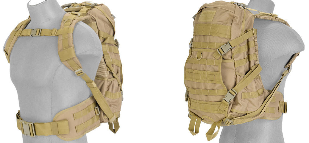 Lancer Tactical FAST Pack EDC Backpack, Tan