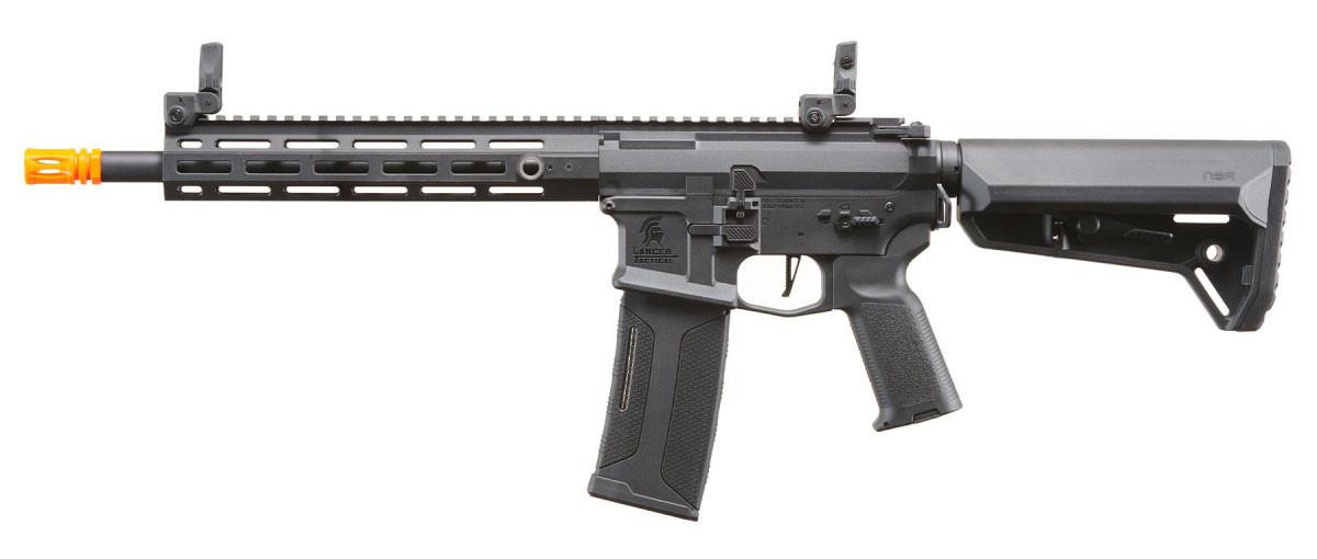 Lancer Tactical Gen 2 Hellion M-LOK 10" M4 Airsoft AEG w/ Ambidextrous NSR Receiver & NSR Stock, Bla
