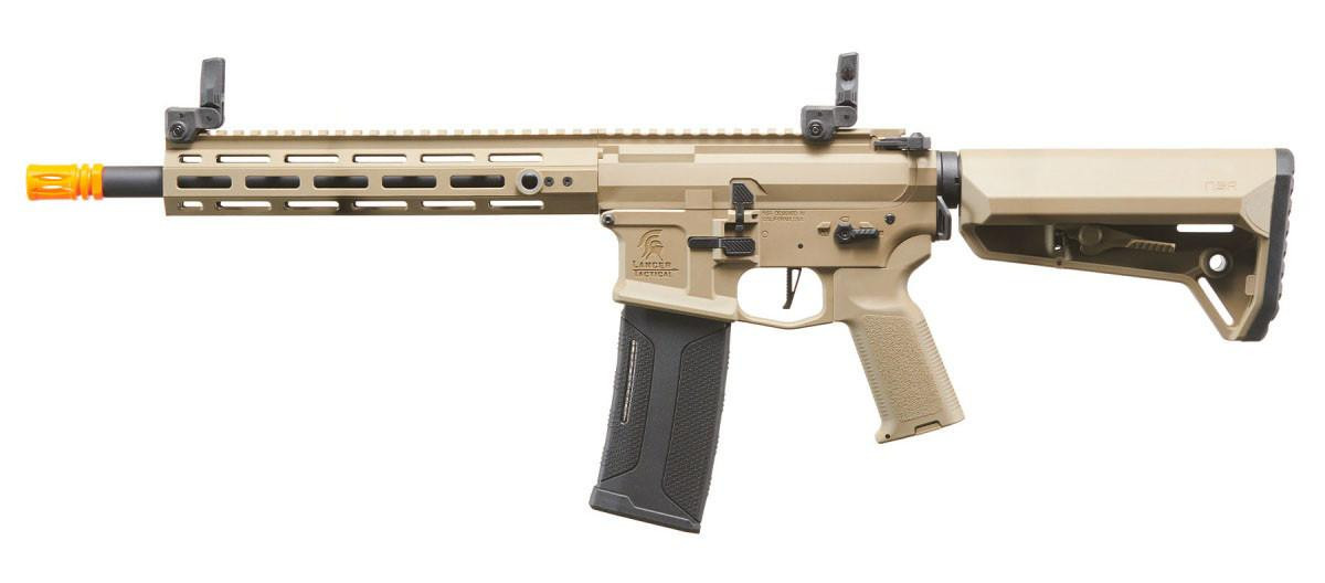 Lancer Tactical Gen 2 Hellion M-LOK 10" M4 Airsoft AEG w/ Ambidextrous NSR Receiver & NSR Stock, Tan