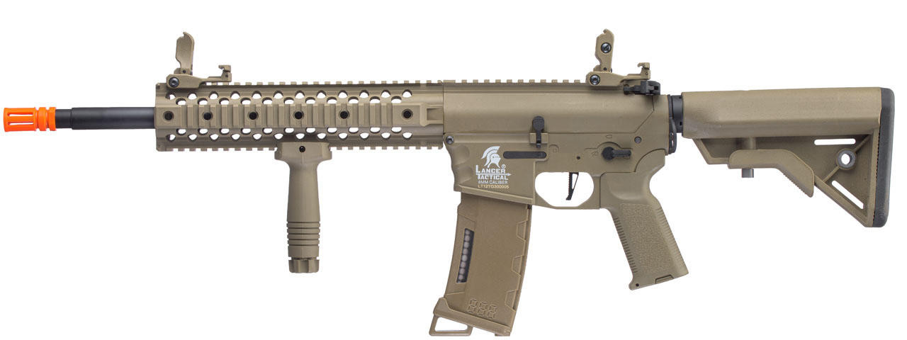Lancer Tactical Gen 3 10" M4 Evo RIS Airsoft AEG, Tan